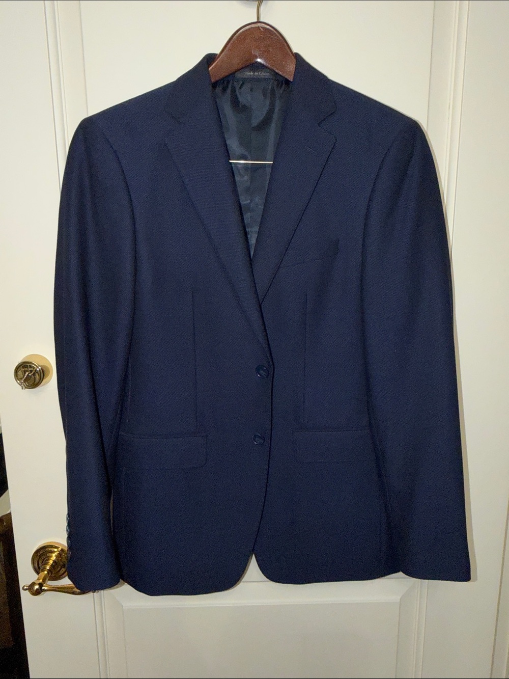 Calvin Klein Men's Dark Navy Two-Button Sport Coat